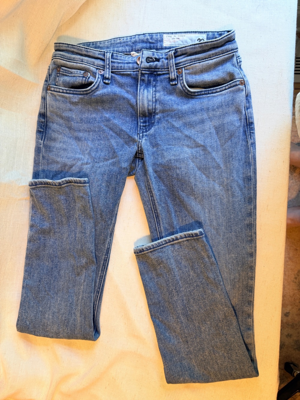 rag & bone Dre Pepper Low Rise Slim Boyfriend Jeans Size 23